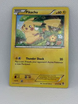 Pikachu 27/111 Furious Fists Common Pokemon Card LP 2014 - Image 1