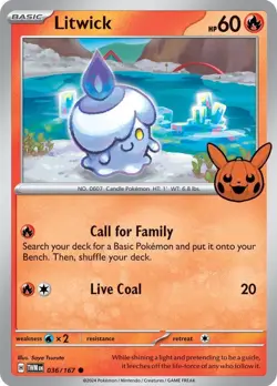 Litwick Common Trick or Trade BOOster Bundle 2024 036/167 NM - Image 1