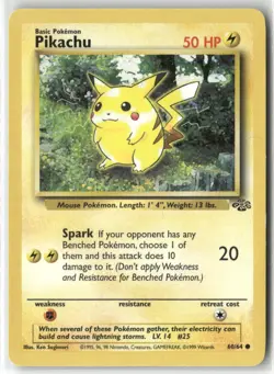 Pokemon Pikachu 60/64 Unlimited Jungle Common - Image 1
