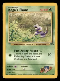 Pokemon TCG Pokemon Koga's Ekans Common Regular HP - Image 1