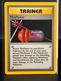 PlusPower 84/102 Base Set Uncommon Trainer WOTC - Pokemon Card LP - 50 - Image 1