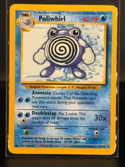 Poliwhirl - 38/102 - Uncommon - Base Set - Pokemon Card - NM - 50 - Image 1
