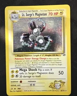 Lt. Surge's Magneton 008/132 Holo Card 008 Gym Heroes 1999-2000 WOTC Pokemon TCG - Image 1