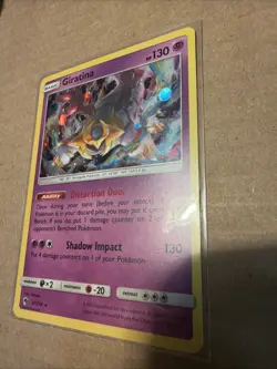 Giratina 97/214 Holo COSMO Rare Sun & Moon Lost Thunder Pokemon TCG Card VG/LP - Image 1