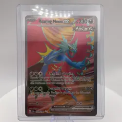 Pokemon TCG Roaring Moon EX Full Art Gold Paradox Rift Card 262/182 NM - Image 1