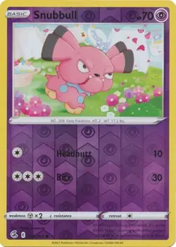 Snubbull 115/264 Reverse Holo | Fusion Strike | Pokemon Card - Image 1