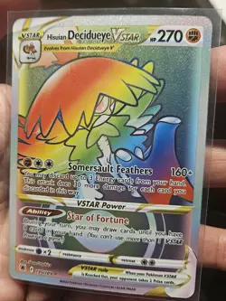 2 Pokemon Cards Hisuian Decidueye VSTAR Astral Radiance 195/189 Secret Rare Holo - Image 3