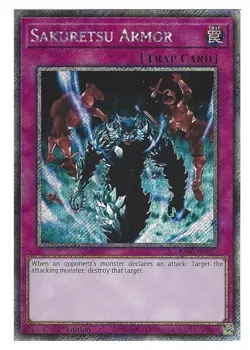 RA03-EN130 Sakuretsu Armor - Platinum Secret Rare Card 1st Edition - Image 1