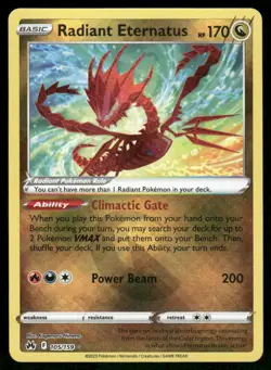Pokemon Cards Radiant Eternatus 105/159 Holo Crown Zenith Radiant Rare NM - Image 1