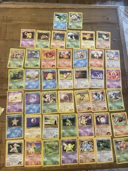 Vintage Pokemon Card Lot 40+ WOTC Cards + 4 Topps + Trainers & Energy - Image 1