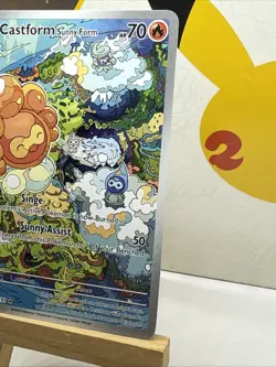 Pokemon Castform Sunny Form 195/191 Surging Sparks Illustration Rare Holo - Image 3