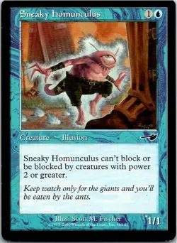Sneaky Homunculus Magic The Gathering Nemesis Card Light Play X1 - Image 1