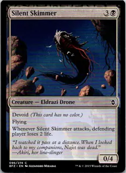 Silent Skimmer Magic The Gathering Battle For Zendikar Card Light Play - Image 1