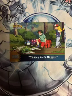 (HPL) Pokemon Tracey Gets Bugged Topps Orange Islands 14 Rainbow Foil LP - Image 1