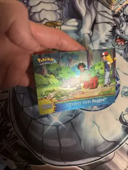 (HPL) Pokemon Tracey Gets Bugged Topps Orange Islands 14 Rainbow Foil LP - Image 3