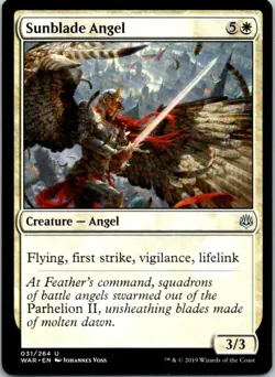 Sunblade Angel Magic The Gathering War Of The Spark Card Light Play X1 - Image 1