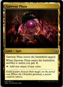 Gateway Plaza Magic The Gathering War Of The Spark Card Light Play X1 - Image 1
