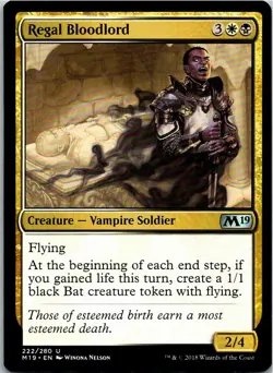 Regal Bloodlord Magic The Gathering 2019 Core Card Mint X1 - Image 1