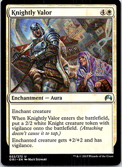 Knight Valor Magic The Gathering Magic Origins Light Play - Image 1