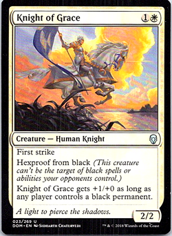 Knight Of Grace Magic The Gathering Dominaria Card Light Play - Image 1