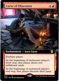 Curse Of Obsession Extended Art Magic Innistrad Midnight Hunt NM - Image 1