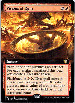 Visions Of Ruin Extended Art Magic Innistrad Midnight Hunt NM - Image 1