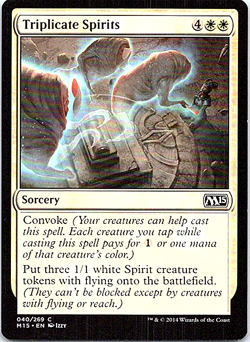 Triplicate Spirits Magic The Gathering 2015 Card Light Play X1 - Image 1