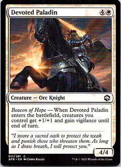 Devoted Paladin Adventures In The Forgotten Realms Near Mint X1 - Image 1