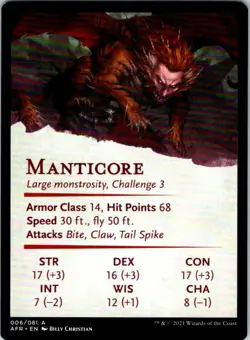Manticore #6 Art Series Adventures In The Forgotten Realms NM - Image 2