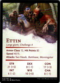 Ettin #13 Art Series Adventures In The Forgotten Realms NM - Image 2