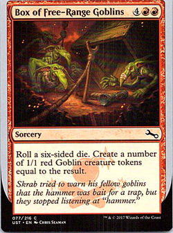 Box Of Free-Range Goblins Magic The Gathering Unstable Card Mint X1 - Image 1