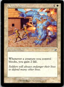 Noble Stand Magic The Gathering Nemesis Card Light Play X1 - Image 1