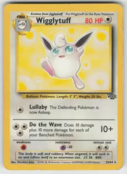 Wigglytuff 32/64 Rare Jungle Pokemon Unlimited Heavily Played - Image 1