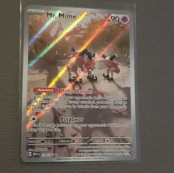 Pokemon Mr. Mime 179/165 SV 151 Illustration Rare Full Art Holo Basic 90HP EN - Image 1