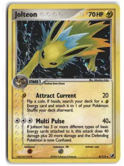 Jolteon 8/115 Holo Rare Unseen Forces Pokemon Holo NM - Image 1