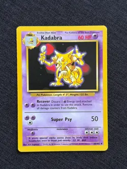Kadabra 1999 Pokemon Base Set #32 TCG - Image 1