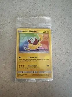 The Pokemon Company Ash's Pikachu SM108 SM Black Star Promo English 2017 Sealed - Image 1