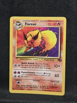 Vintage Pokemon TCG - Jungle - Unlimited Flareon 19/64 Regular: NM- - Image 1