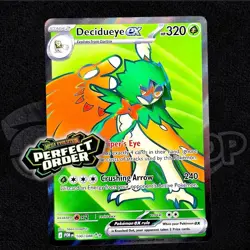 Decidueye Ex 100/088 Perfect Order Ultra Rare Pokemon TCG Full Art NM - Image 1
