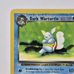 Dark Wartortle 46/82 Uncommon Team WOTC Rocket Pokemon Tcg Card - Image 2