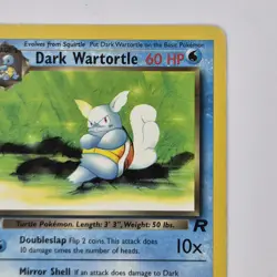Dark Wartortle 46/82 Uncommon Team WOTC Rocket Pokemon Tcg Card - Image 3