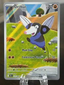 Drilbur 124/086 Sv: Black Bolt Illustration Rare Pokemon TCG Near Mint - Image 1