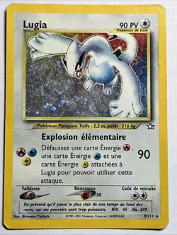Lugia Neo Genesis 2000 9/111 90 HP Holo Rare Holo French Pokemon TCG Well Played - Image 1
