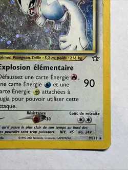 Lugia Neo Genesis 2000 9/111 90 HP Holo Rare Holo French Pokemon TCG Well Played - Image 5