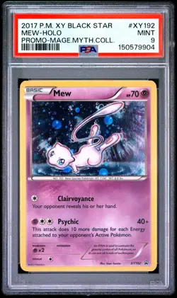 2017 Pokemon XY Black Star Promo Magearna Mythical Collection Holo Mew PSA 9 - Image 1