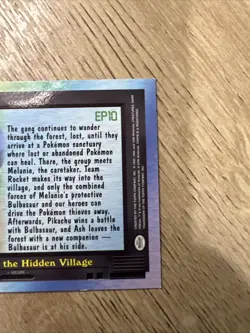 Pokemon Topps TV Animation EP10 - Bulbasaur and the Hidden Village Foil - LP - Image 4