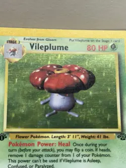 Pokemon TCG Vileplume 15/64 1st Edition Jungle Set Holo - Near Mint NM - Image 4