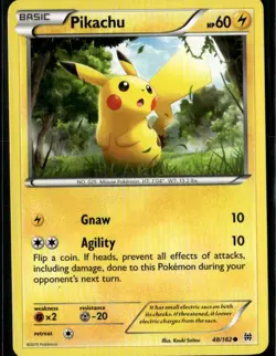 Pikachu Common XY BREAKthrough 48/162 Lightning Pokemon Card - Image 1