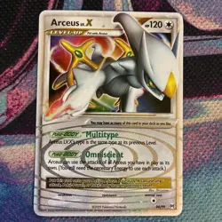 Arceus Lv.X 94/99 Holo Ultra Rare Arceus Pokemon Heavily Played - Image 1