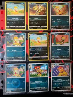 Pokemon TCG Battle Styles 9 Card Lot Scraggy Scrafty English Reverse Holo - Image 1